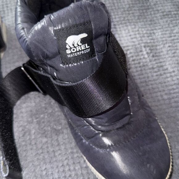 Sorel Black Out N About Puffy Waterproof Booties Size 7.5 Winter Ankle Boots - Picture 7 of 12